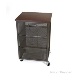 Mind Reader 4-Shelf Metal Mobile Utility Cart, Black (3TMESHC-BLK) -Prepa Furniture Shop sp15489013 s7
