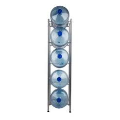Mind Reader 5 Tier Stainless Steel Heavy Duty Water Cooler Jug Rack, Silver (5TJUG-SIL) -Prepa Furniture Shop sp155204430 s7