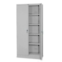 Tennsco® Deluxe Steel Storage Cabinet; Non-Assembled, 78Hx36Wx24D", Light Gray