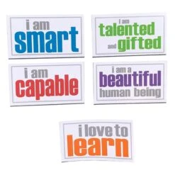 Inspired Minds Self-Esteem Magnets, Assorted Colors, 5 Per Pack, 2 Packs (ISM52351M-2)