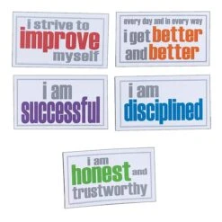 Inspired Minds Inner Strength Magnets, Assorted Colors, 5 Per Pack, 2 Packs (ISM52352M-2)