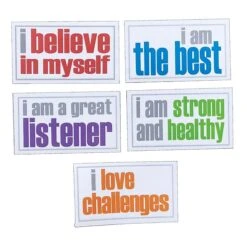 Inspired Minds Positivity Magnets, Assorted Colors, 5 Per Pack, 2 Packs (ISM52355M-2)