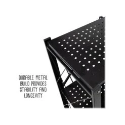 Honey-Can-Do 3-Shelf Metal Mobile Utility Cart With Swivel Wheels, Black (SHF-09577) 9 Honey-Can-Do 3-Shelf Metal Mobile Utility Cart With Swivel Wheels, Black (SHF-09577) -Prepa Furniture Shop sp162782941 s7