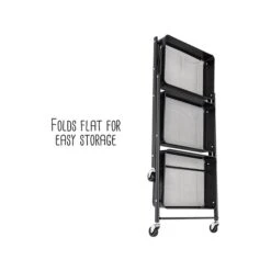 Honey-Can-Do 3-Shelf Metal Mobile Utility Cart With Lockable Wheels, Black (CRT-09584) 8 Honey-Can-Do 3-Shelf Metal Mobile Utility Cart With Lockable Wheels, Black (CRT-09584) -Prepa Furniture Shop sp162783017 s7