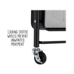 Honey-Can-Do 3-Shelf Metal Mobile Utility Cart With Lockable Wheels, Black (CRT-09584) 10 Honey-Can-Do 3-Shelf Metal Mobile Utility Cart With Lockable Wheels, Black (CRT-09584) -Prepa Furniture Shop sp162783019 s7