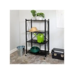 Honey-Can-Do 4-Shelf Metal Mobile Utility Cart With Swivel Wheels, Black (SHF-09576) -Prepa Furniture Shop sp162863028 s7