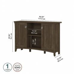 Bush Furniture Salinas 29.96" Accent Storage Cabinet With 3 Shelves, Ash Brown (SAS147ABR-03) -Prepa Furniture Shop sp164750477 s7