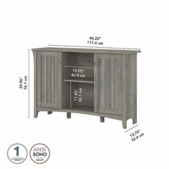 Bush Furniture Salinas 29.96" Storage Cabinet With 3 Shelves, Driftwood Gray (SAS147DG-03) -Prepa Furniture Shop sp164751866 s7