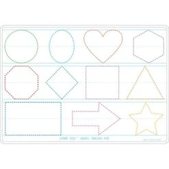 Ashley Productions® Smart Poly™ Learning Mat Prewriting & Shape Tracing, Double-Sided, 12" X 17" (ASH95011)