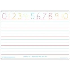Ashley Productions® Smart Poly™ Learning Mat Manuscript Tracing, Double-Sided, 12" X 17" (ASH95012)
