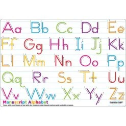 Ashley Productions® Smart Poly® PosterMat Pals® Manuscript Alphabet, 12" X 17.25" (ASH95207)