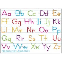 Ashley Productions® Smart Poly® PosterMat Pals® Space Savers Manuscript Handwriting, 13" X 9.5" (ASH95307)
