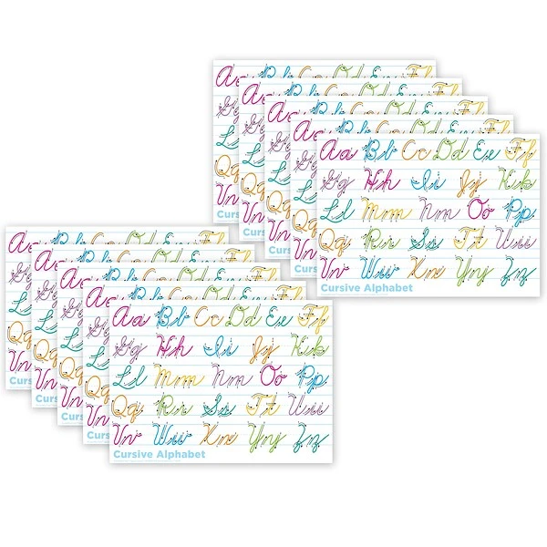 Ashley Productions® Smart Poly® PosterMat Pals® Space Savers Traditional Cursive, 13" X 9.5", Pack Of 10 (ASH97008) 1 Ashley Productions® Smart Poly® PosterMat Pals® Space Savers Traditional Cursive, 13" X 9.5", Pack Of 10 (ASH97008)