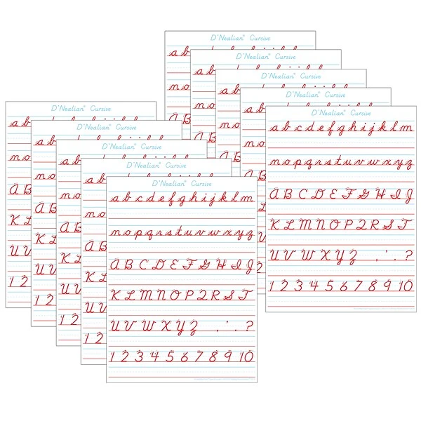 Ashley Productions® Smart Poly® PosterMat Pals® Space Savers D'Nealian Cursive, 13" X 9.5", Pack Of 10 (ASH97010) 1 Ashley Productions® Smart Poly® PosterMat Pals® Space Savers D'Nealian Cursive, 13" X 9.5", Pack Of 10 (ASH97010)