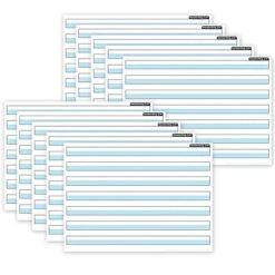 Ashley Productions® Smart Poly® PosterMat Pals® Handwriting, 3/4" Ruling, Blue, 13" X 9.5", Pack Of 10 (ASH97013)