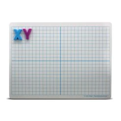 Flipside Products Dry Erase Learning Mat, XY Axis/Plain, Two-Sided, 9" X 12", Pack Of 12 (FLP11001)