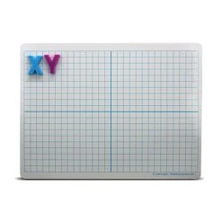Flipside Products Magnetic Dry Erase Learning Mat, XY Axis/Plain, Two-Sided, 9" X 12", Pack Of 48 (FLP12002)