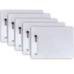 Pacon® Dry Erase Whiteboard, 1-Sided, Plain, With Marker/Eraser, 9" X 12", 5 Sets (PACAC9881C1-5)