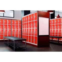 AdirOffice 72" D 4-Compartment Steel Tier Key Lock Red Storage Locker (629-204-RED) -Prepa Furniture Shop sp167909617 s7