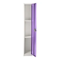 AdirOffice 72" D-1 Compartment Steel Tier Key Lock Purple/Off-White Storage Locker (629-201-PUR)