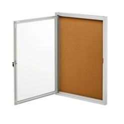 AdirOffice Cork Bulletin Board, Silver Frame, 3' X 2' (504-01-SC)