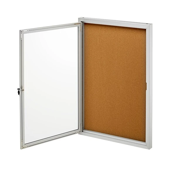 AdirOffice Cork Bulletin Board, Silver Frame, 3' X 2' (504-01-SC) 1 AdirOffice Cork Bulletin Board, Silver Frame, 3' X 2' (504-01-SC)