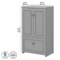 Bush Furniture Fairview 41.69" Storage Cabinet With Three Shelves, Cape Cod Gray (FV020CG) -Prepa Furniture Shop sp168353431 s7