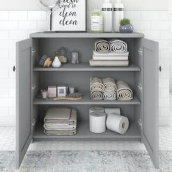 Bush Furniture Fairview 30.71" Small Storage Cabinet With 3 Shelves, Cape Cod Gray (WC53596-03) -Prepa Furniture Shop sp168353564 s7