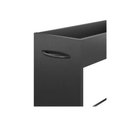 Ameriwood Trestle 3-Shelf Particle Board Mobile Laundry Cart With Dual Wheel Front Casters, Black (3848407COM) -Prepa Furniture Shop sp168531576 s7