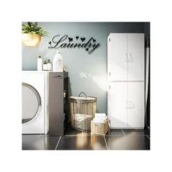 Ameriwood Trestle 3-Shelf Particle Board Mobile Laundry Cart With Dual Wheel Front Casters, Black (3848407COM) -Prepa Furniture Shop sp168531579 s7