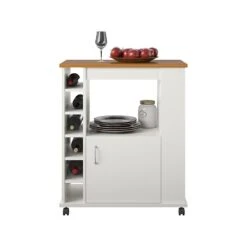Ameriwood Williams 12-Shelf Particle Board Kitchen Cart, White (5276817COM) -Prepa Furniture Shop sp168531594 s7