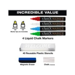 Excello Global Products Chalkboard, Black Wood, 40" X 22" (EGP-CKB-0003) -Prepa Furniture Shop sp168851642 s7