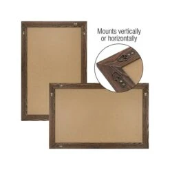 Excello Global Products Magnetic Chalkboard, Rustic Brown Wood, 30" X 20" (GPP-0010)