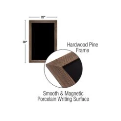 Excello Global Products Magnetic Chalkboard, Rustic Brown Wood, 30" X 20" (GPP-0010) -Prepa Furniture Shop sp168942270 s7