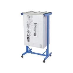 AdirOffice Metal Mobile File Cart With Swivel Wheels, Blue (615-BLU-PKG)