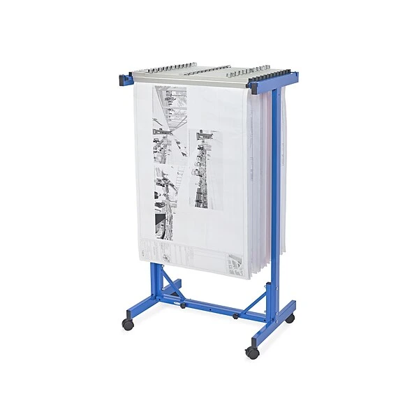 AdirOffice Metal Mobile File Cart With Swivel Wheels, Blue (615-BLU-PKG) 1 AdirOffice Metal Mobile File Cart With Swivel Wheels, Blue (615-BLU-PKG)