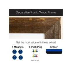 Excello Global Products Combination Dry-Erase Whiteboard, Wood Frame, 2' X 1.5' (EGP-HD-0078)