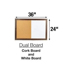 Excello Global Products Combination Dry-Erase Whiteboard, Wood Frame, 2' X 1.5' (EGP-HD-0078) -Prepa Furniture Shop sp169025222 s7