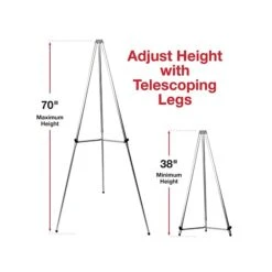 Excello Global Products Flip Chart Presentation Easel, 70", Silver Aluminum, 2/Pack (EGP-HD-0295) -Prepa Furniture Shop sp169025227 s7