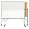 Ghent 4' H X 6' W Reversible Cork Bulletin Board/Whiteboard With Aluminum Frame (ARMK46)