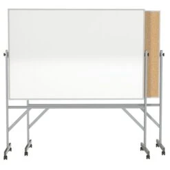 Ghent 4' H X 6' W Reversible Cork Bulletin Board/Whiteboard With Aluminum Frame (ARMK46)