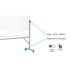 Ghent Reversible Magnetic Porcelain Whiteboard With Aluminum Frame, 3'H X 4'W (ARM1M134) -Prepa Furniture Shop sp17740312 s7