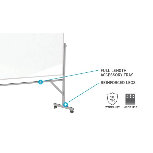 Ghent 4' H X 6' W Reversible Cork Bulletin Board/Whiteboard With Aluminum Frame (ARMK46) 4 Ghent 4' H X 6' W Reversible Cork Bulletin Board/Whiteboard With Aluminum Frame (ARMK46) - Image 4