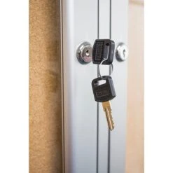 Ghent 4' H X 5' W Enclosed Natural Cork Bulletin Board With Satin Frame, 2 Door (PA24860K) -Prepa Furniture Shop sp17740393 s7 2