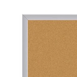 Ghent 4' H X 4' W Natural Cork Bulletin Board With Aluminum Frame (AK44)