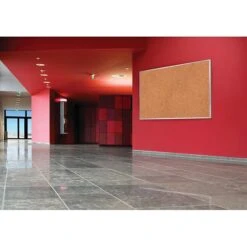 Ghent 4' H X 4' W Natural Cork Bulletin Board With Aluminum Frame (AK44) -Prepa Furniture Shop sp17740506 s7