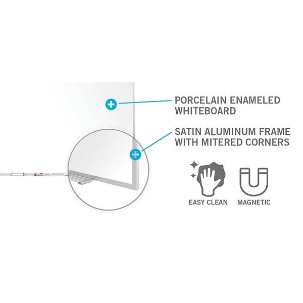 Ghent 4'H X 4'W Magnetic Porcelain Whiteboard With Aluminum Frame (M1-44-4) 2 Ghent 4'H X 4'W Magnetic Porcelain Whiteboard With Aluminum Frame (M1-44-4) - Image 2