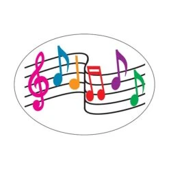 Ashley Productions® Magnetic Whiteboard Eraser, Music Notes, Pack Of 6