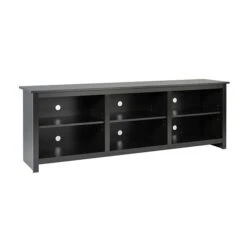 Prepac Sonoma Manufactured Wood Console TV Stand, Screens Up To 80", Black (BCTG-0001-1)