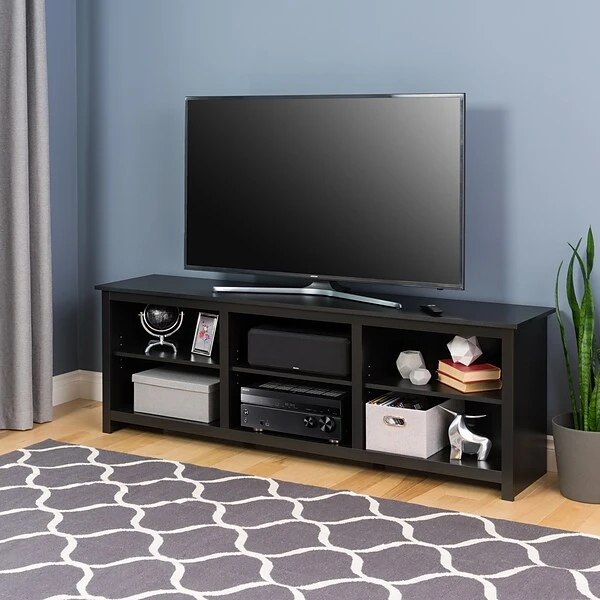 Prepac Sonoma Manufactured Wood Console TV Stand, Screens Up To 80", Black (BCTG-0001-1) 2 Prepac Sonoma Manufactured Wood Console TV Stand, Screens Up To 80", Black (BCTG-0001-1) - Image 2